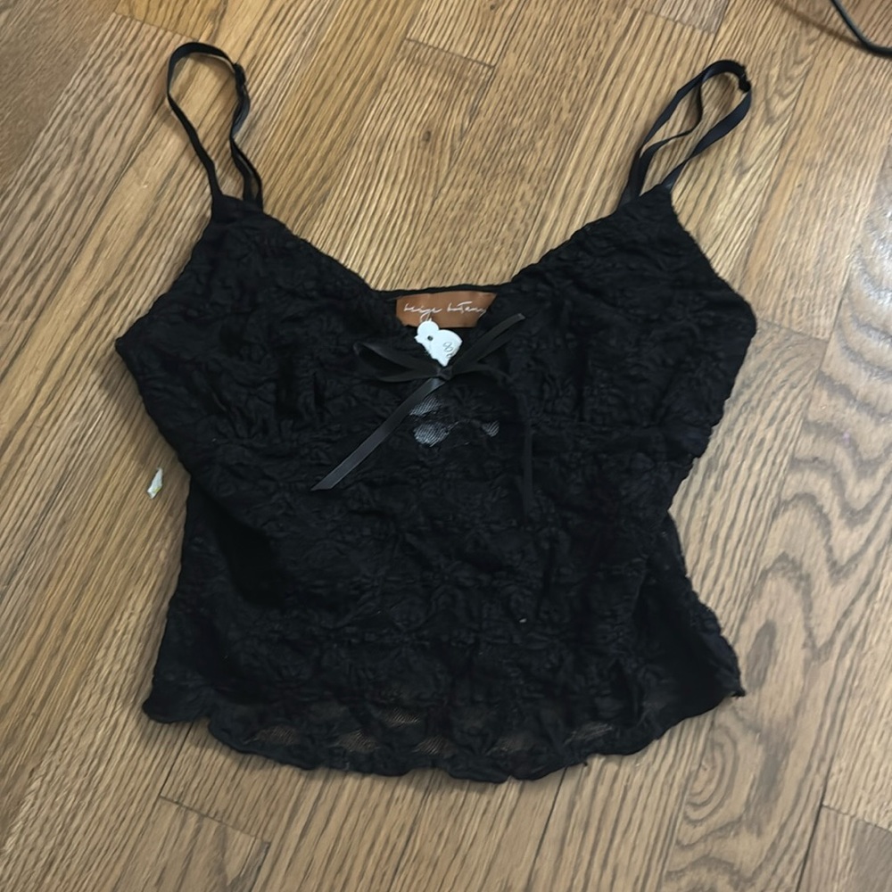 black lace top